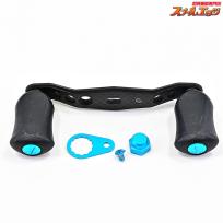 【KTF】 IXA 80mm オフセットカーボンハンドル ブルー シマノ左用ナット付 KTF OFF-SET CARBON HANDLE