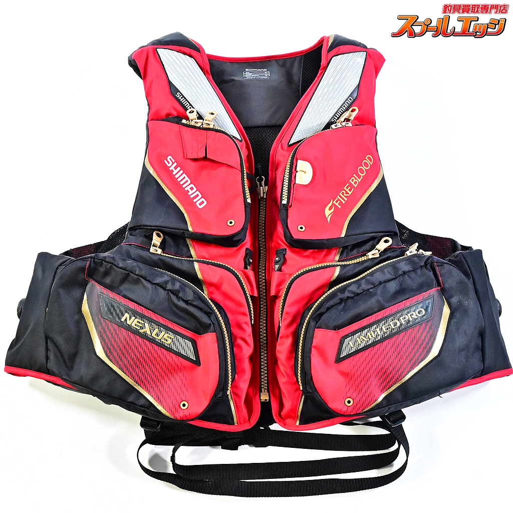 【シマノ】 ネクサス リミテッドプロ ブラッドレッド VF-113U サイズアジアXL フローティングベスト SHIMANO FIRE BLOOD LIMITED PRO K_100