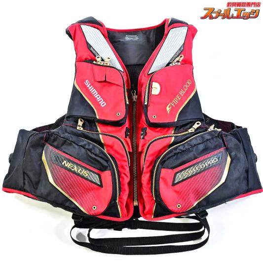 【シマノ】 ネクサス リミテッドプロ ブラッドレッド VF-113U サイズアジアXL フローティングベスト SHIMANO FIRE BLOOD LIMITED PRO K_100