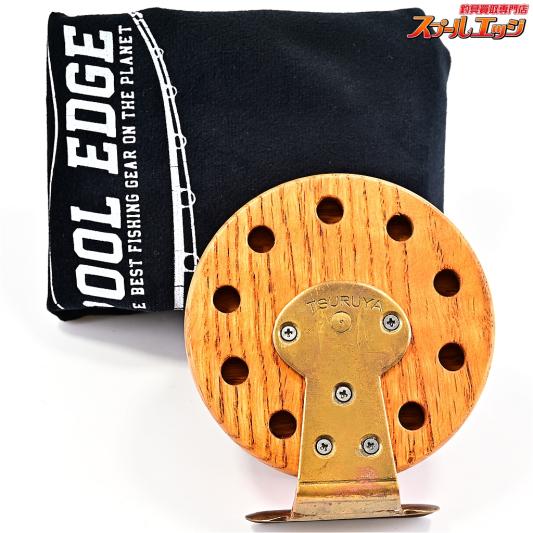 【つるや釣具】 木製落とし込みヘチリール チヌタイコリール TSURUYA