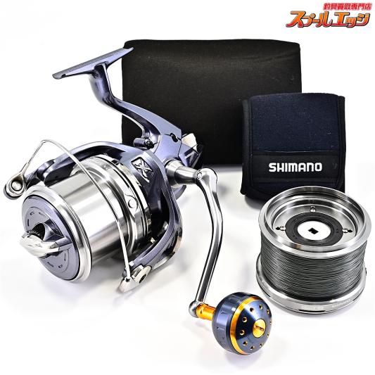 【シマノ】 13パワーエアロ スピンパワー 太糸仕様 夢屋アルミラウンド型パワーハンドルノブM/39mm装着 SHIMANO POWER EARO SPIN PIWER