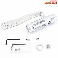 【A.ONE】 カスタムパワーハンドル 三次元アルミ削り出し加工 130mm 取付内径8mmx5mm 付属ナットM8右用