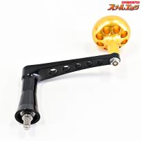 【MCワークス】 90mm BBパワーハンドル ゴールド/ブラック ステラ18000〜30000左用 MC-WORKS BB POWER HANDLE