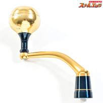 【ダイワxSLPワークス】 RCS 85mmマシンカットハンドル 47mmアルミパワーラウンドノブ装着 ゴールド 20ソルティガ8000〜14000左右用 DAIWAxSLP-WORKS MACHINE CUT HANDLE K_060