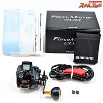 【シマノ】 21フォースマスター 200 使用距離135km 使用207時間 夢屋40mmアルミラウンド型パワーハンドルノブ装着 SHIMANO Force Master