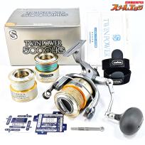 【シマノ】 02ツインパワー 5000HG 純正替えスプール&01ステラSW5000スプール付 SHIMANO TWIN POWER