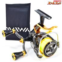 【ダイワ】 19ラグザス 3000H-LBD ゴメクサス75mmダブルカーボンハンドル&リールスタンド装着 DAIWA LAXUS