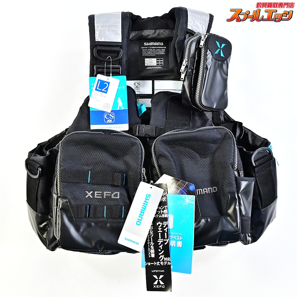 【シマノ】 ゼフォー アクトゲームベスト VF-274R フローティングベスト サイズアジアL SHIMANO XEFO K_100