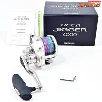 【シマノ】 20オシアジガー 4000 使用1回 PEラインサンラインジガーULT 4本組スローピッチジャーク専用2号1200m装着 SHIMANO OCEA JIGGER