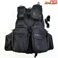 【アピア】 アングラーズサポートベストVer4 ブラックxブラック ライフジャケット 救命胴衣 APIA K_120