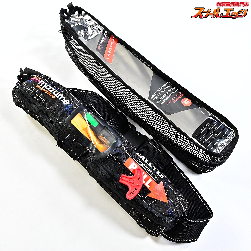 【マズメ】 インフレータブルウエスト MZLJ-263 ブラックカスリ 桜マーク有 2019年06月製造分 mazume K_060
